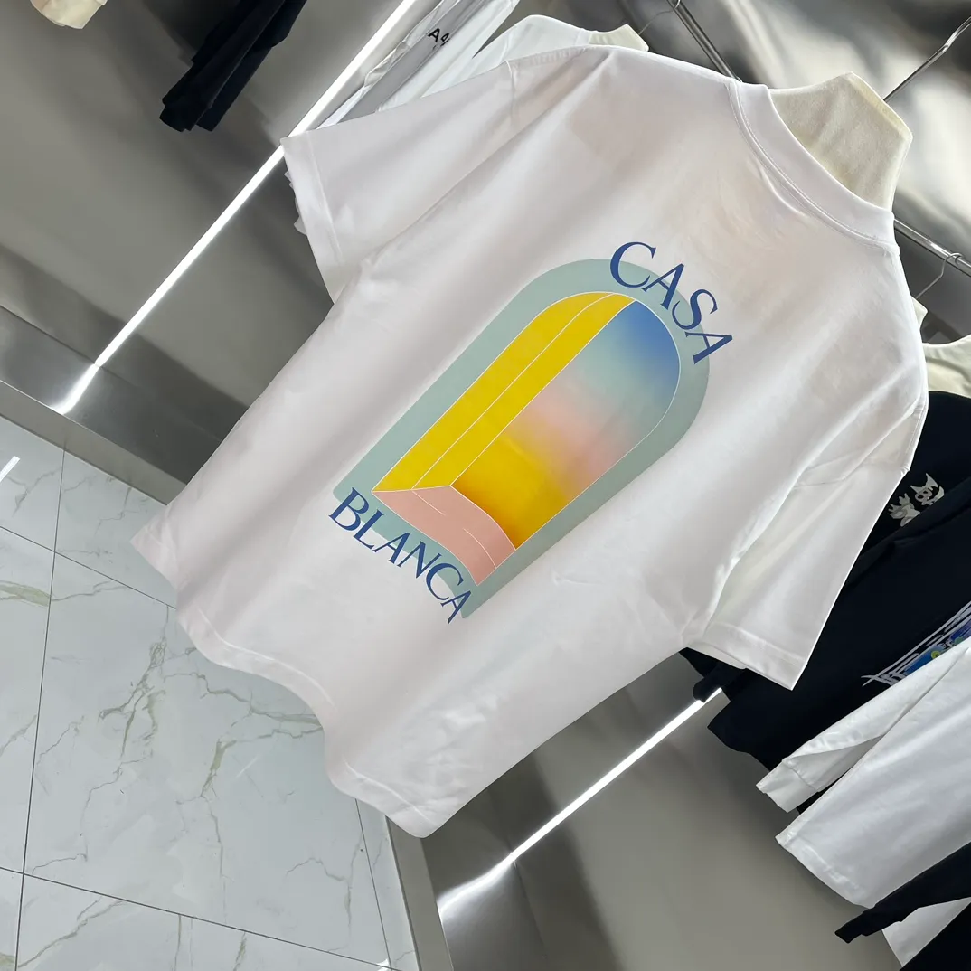 Casablanca Classic Series T ， ， 。 ， Classic ， In Stock ！ ：White Black Size：S M L XL XXL